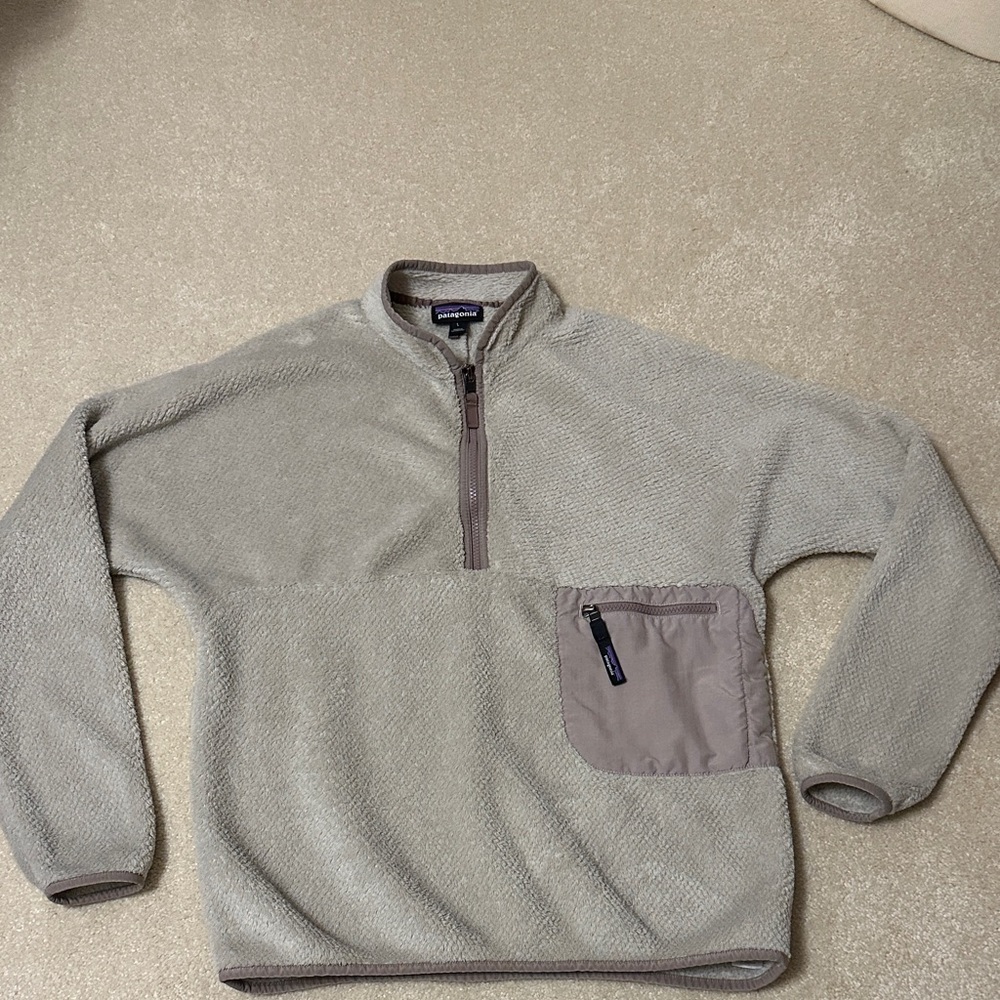 Patagonia Re-Tool 1/2 zip pullover tan/Beige size L